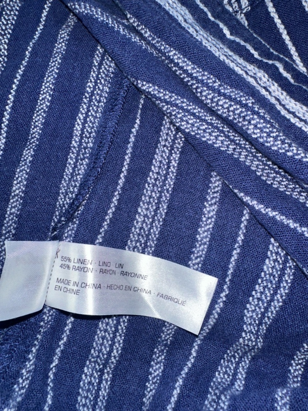 Striped Navy Utility Button-Up Jacket - Picture 12 of 12